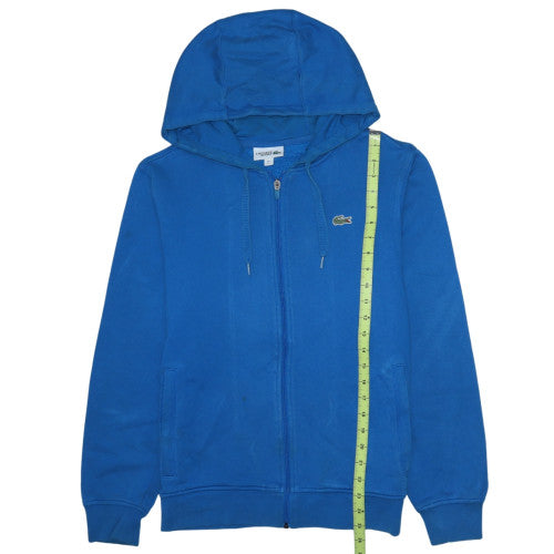 Lacoste Sport Boys Blue Full Zip Hoodie Size Small Cotton Blend
