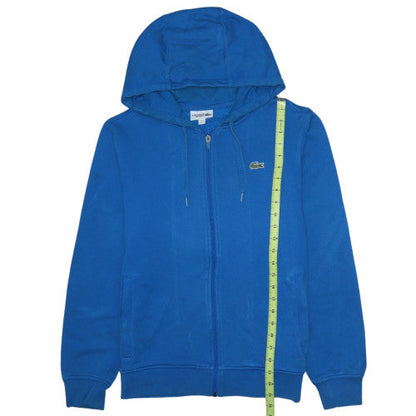 Lacoste Sport Boys Blue Full Zip Hoodie Size Small Cotton Blend