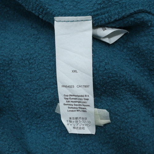 GAP Mens Blue Full Zip Hoodie XXL Fleece Logo Sweatshirt