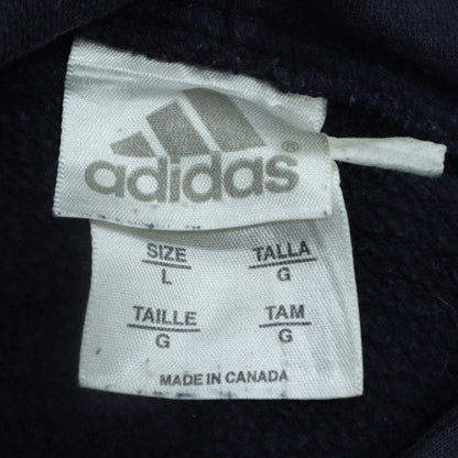 Adidas Men's Blue Pullover Hoodie L Graphic ND Logo Sportswear