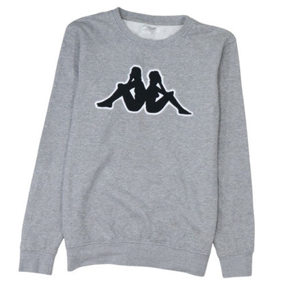Kappa Mens Grey XL Logo Crew Neck Fleece Sweatshirt