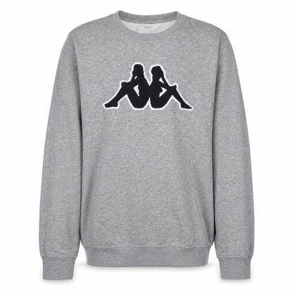 Kappa Mens Grey XL Logo Crew Neck Fleece Sweatshirt