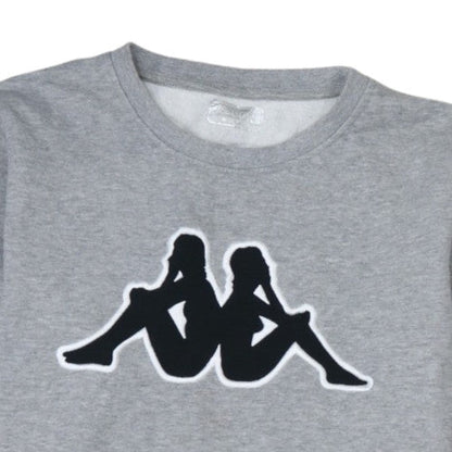 Kappa Mens Grey XL Logo Crew Neck Fleece Sweatshirt