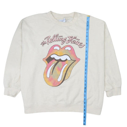 Rolling Stones Mens Beige Graphic Print Crew Neck Sweatshirt Size 20