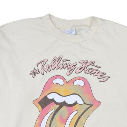 Rolling Stones Mens Beige Graphic Print Crew Neck Sweatshirt Size 20