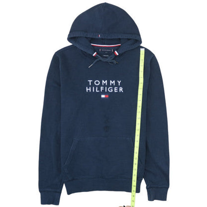 Tommy Hilfiger Men’s Blue Embroidered Logo Pullover Hoodie M