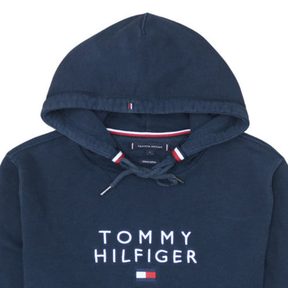 Tommy Hilfiger Men’s Blue Embroidered Logo Pullover Hoodie M