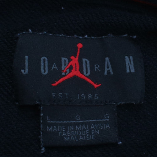 Jordan Men's Black Pullover Hoodie L Graphic Logo Sportswear