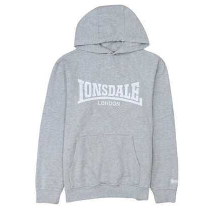 Lonsdale Men’s Grey Pullover Hoodie M Regular Fit Sports Style