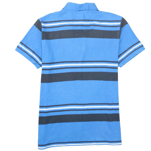 Timberland Men's Blue Striped XL Regular Fit Cotton Polo Shirt