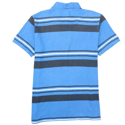 Timberland Men's Blue Striped XL Regular Fit Cotton Polo Shirt