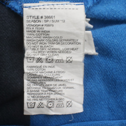 Timberland Men's Blue Striped XL Regular Fit Cotton Polo Shirt