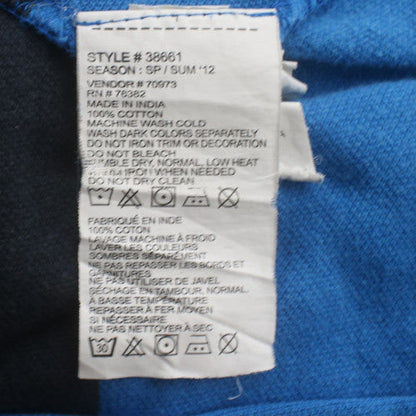 Timberland Men's Blue Striped XL Regular Fit Cotton Polo Shirt