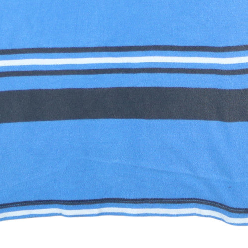 Timberland Men's Blue Striped XL Regular Fit Cotton Polo Shirt