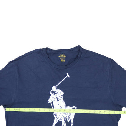 Ralph Lauren Men's Navy Blue Classic Fit Polo T-Shirt L Cotton
