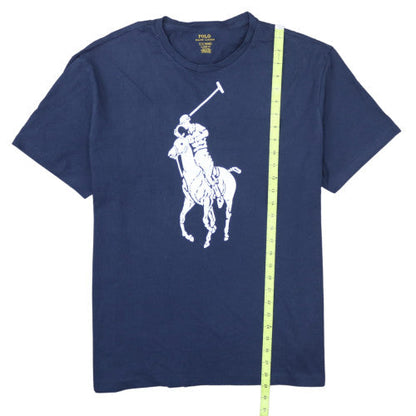 Ralph Lauren Men's Navy Blue Classic Fit Polo T-Shirt L Cotton