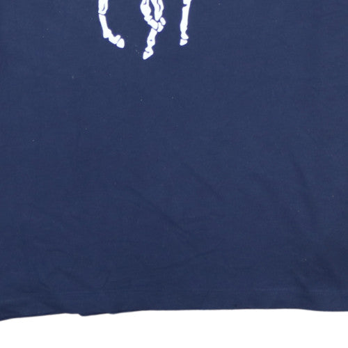 Ralph Lauren Men's Navy Blue Classic Fit Polo T-Shirt L Cotton