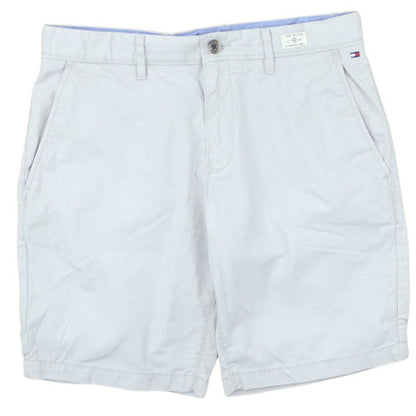 Tommy Hilfiger Men's Light Grey 32 Chino Shorts Casual Cotton Blend