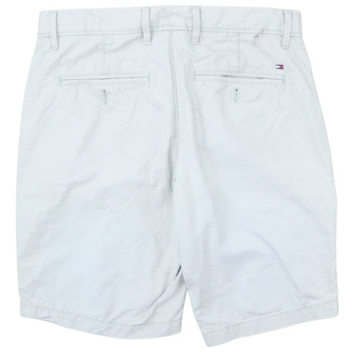 Tommy Hilfiger Men's Light Grey 32 Chino Shorts Casual Cotton Blend
