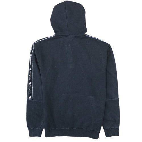 Champion Men's Black 1/2 Zip Hoodie Medium Fleece Sweatshirt