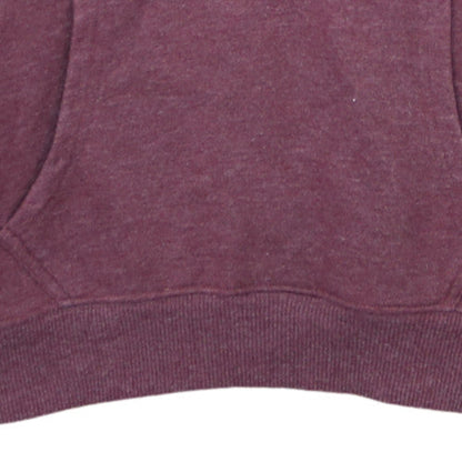 Tommy Hilfiger Men Burgundy Hoodie S Pullover Fleece Cotton Blend