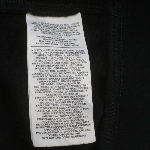 Nike Men's Black Pullover Hoodie Medium Fleece Cotton Sweatshirt