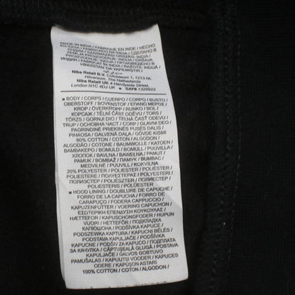 Nike Men's Black Pullover Hoodie Medium Fleece Cotton Sweatshirt