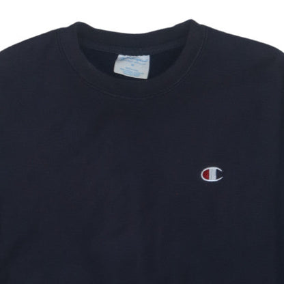 Champion Men's Black Reverse Weave Pullover Sweatshirt M