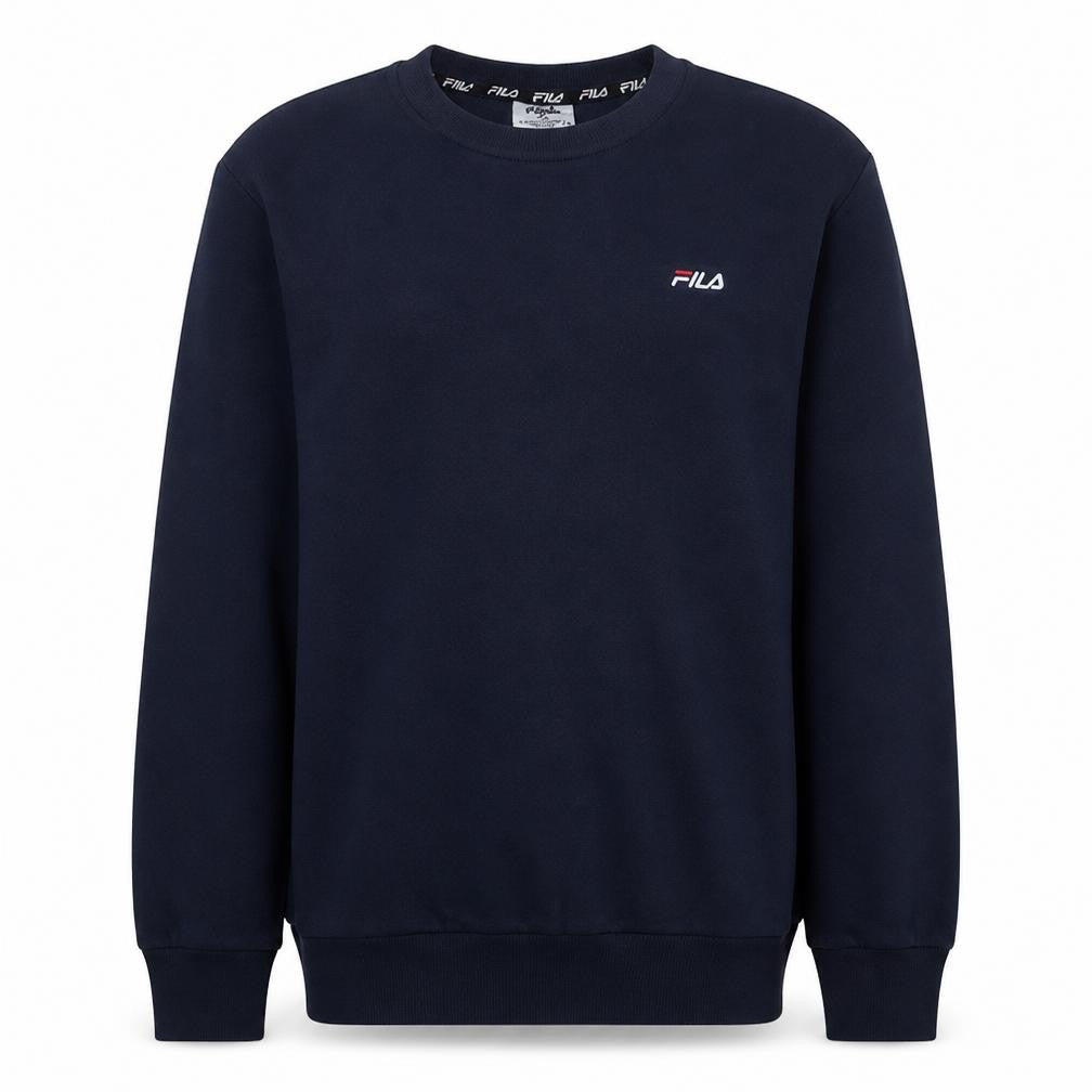 Fila Men's Blue Crew Neck Pullover Sweatshirt M Regular Fit