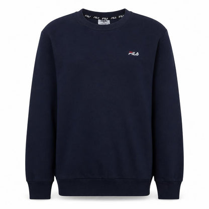 Fila Men's Blue Crew Neck Pullover Sweatshirt M Regular Fit