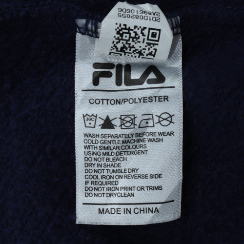 Fila Men's Blue Crew Neck Pullover Sweatshirt M Regular Fit