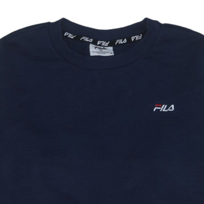 Fila Men's Blue Crew Neck Pullover Sweatshirt M Regular Fit