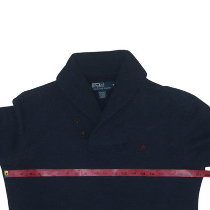 Polo Ralph Lauren Men's Blue Henley Sweatshirt M Classic Fleece