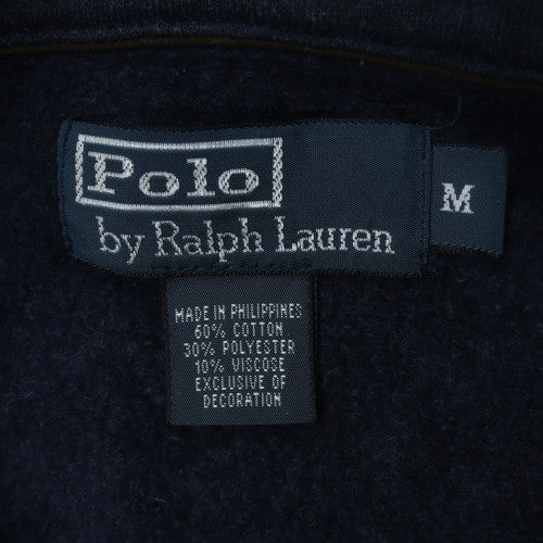 Polo Ralph Lauren Men's Blue Henley Sweatshirt M Classic Fleece