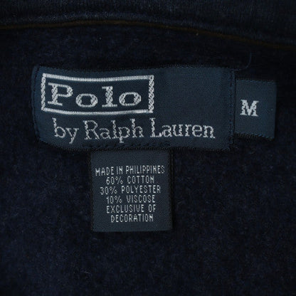 Polo Ralph Lauren Men's Blue Henley Sweatshirt M Classic Fleece