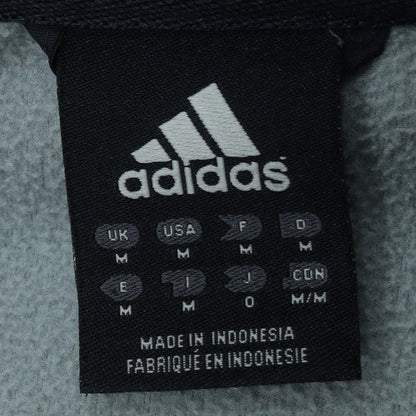 Adidas Men's Grey Softshell Fleece Jacket Size M Full Zip Sportswear