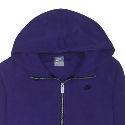 Nike Womens Purple 1/2 Zip Hooded Sweatshirt Size L Cotton