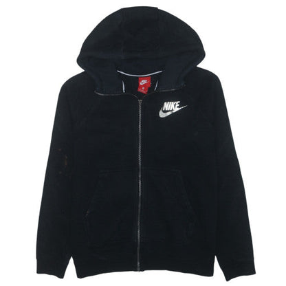 Nike Womens Black Full Zip Hoodie M Logo Graphic Style
