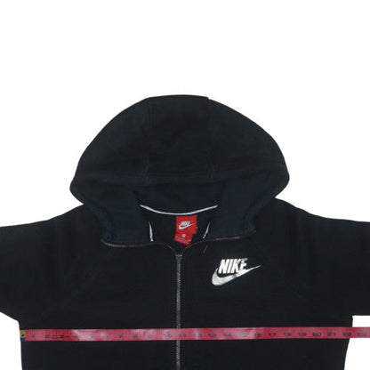 Nike Womens Black Full Zip Hoodie M Logo Graphic Style