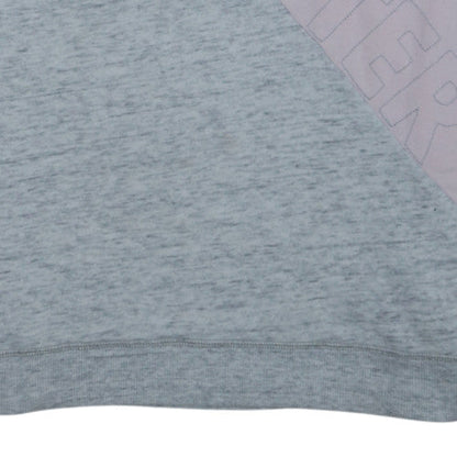 Hollister Women Pink Grey Colourblock Logo Sweatshirt M Regular Fit