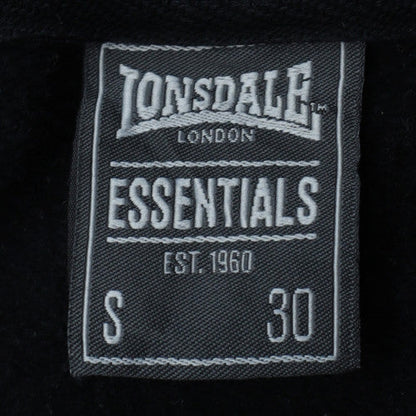 Lonsdale Men's Black Pullover Hoodie Small Graphic Logo Sweatshirt