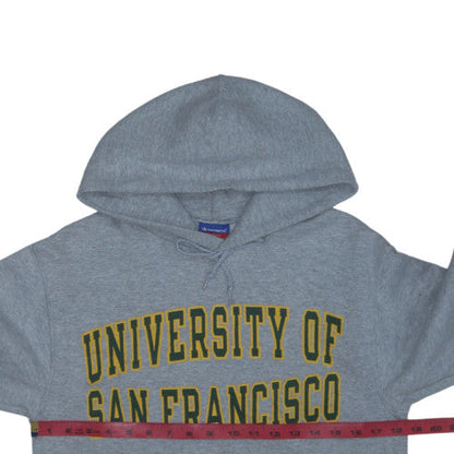 Champion Men's Grey Pullover Hoodie S University College Sports Style