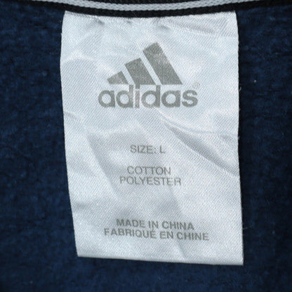 Adidas Men's Blue Full Zip Graphic Sweatshirt L Regular Fit