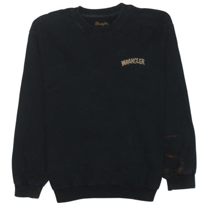 Wrangler Men's Black Small Graphic Retro Cotton Sweatshirt