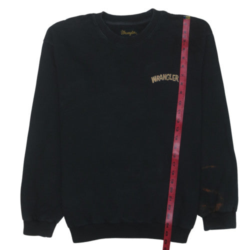 Wrangler Men's Black Small Graphic Retro Cotton Sweatshirt