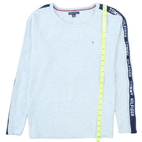 Tommy Hilfiger Men's Grey XL Crew Neck Logo Knit Jumper