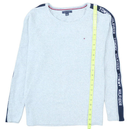 Tommy Hilfiger Men's Grey XL Crew Neck Logo Knit Jumper