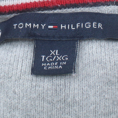 Tommy Hilfiger Men's Grey XL Crew Neck Logo Knit Jumper