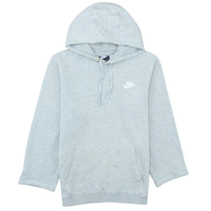 Nike Men’s Grey Pullover Hoodie S Regular Fit Fleece Logo Sportswear