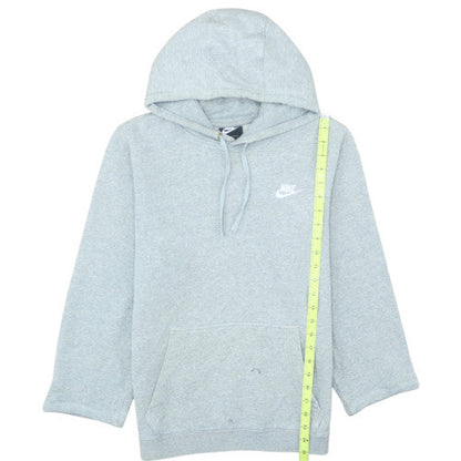 Nike Men’s Grey Pullover Hoodie S Regular Fit Fleece Logo Sportswear